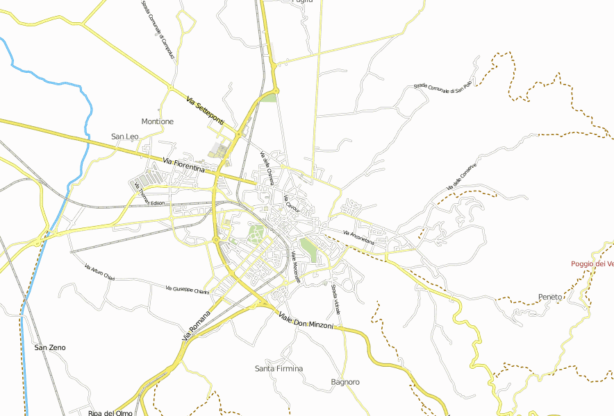 Palazzo del Tribunale Arezzo Stadtplan mit Luftaufnahme und Hotels